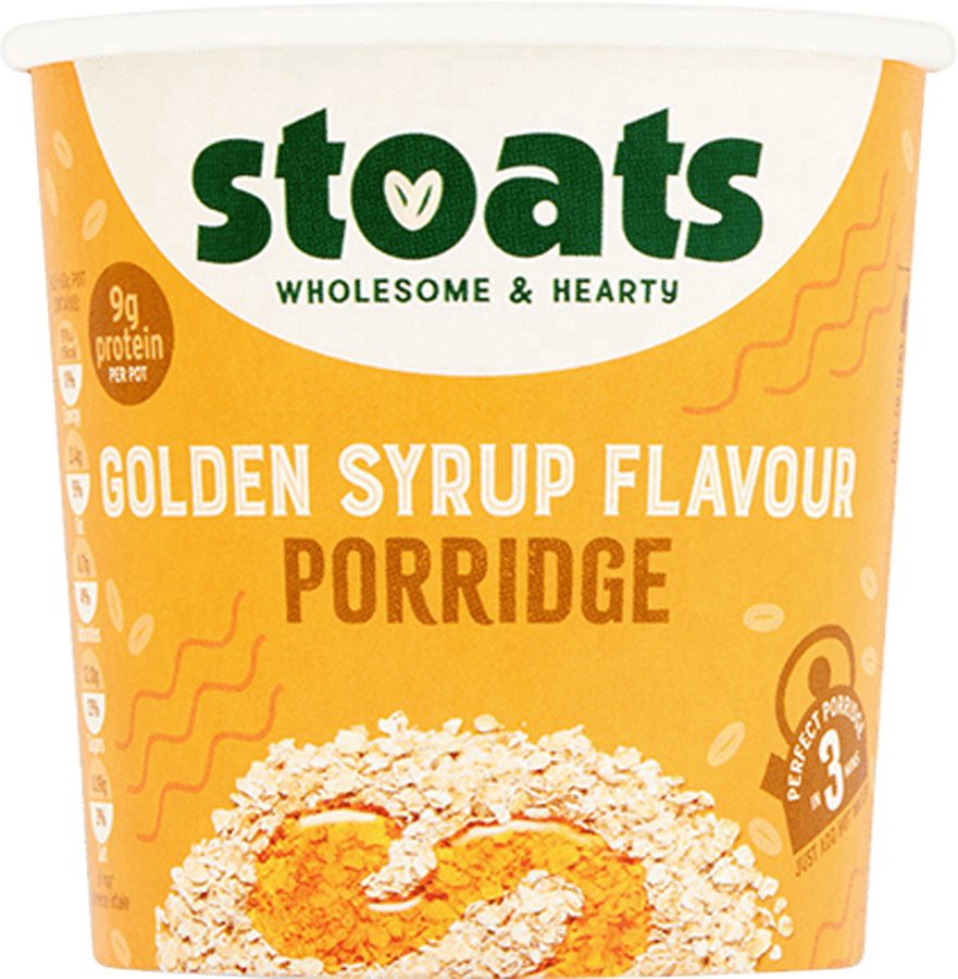 slide 1 of 1, Stoats Golden Syrup Flavour Porridge, 2.11 oz