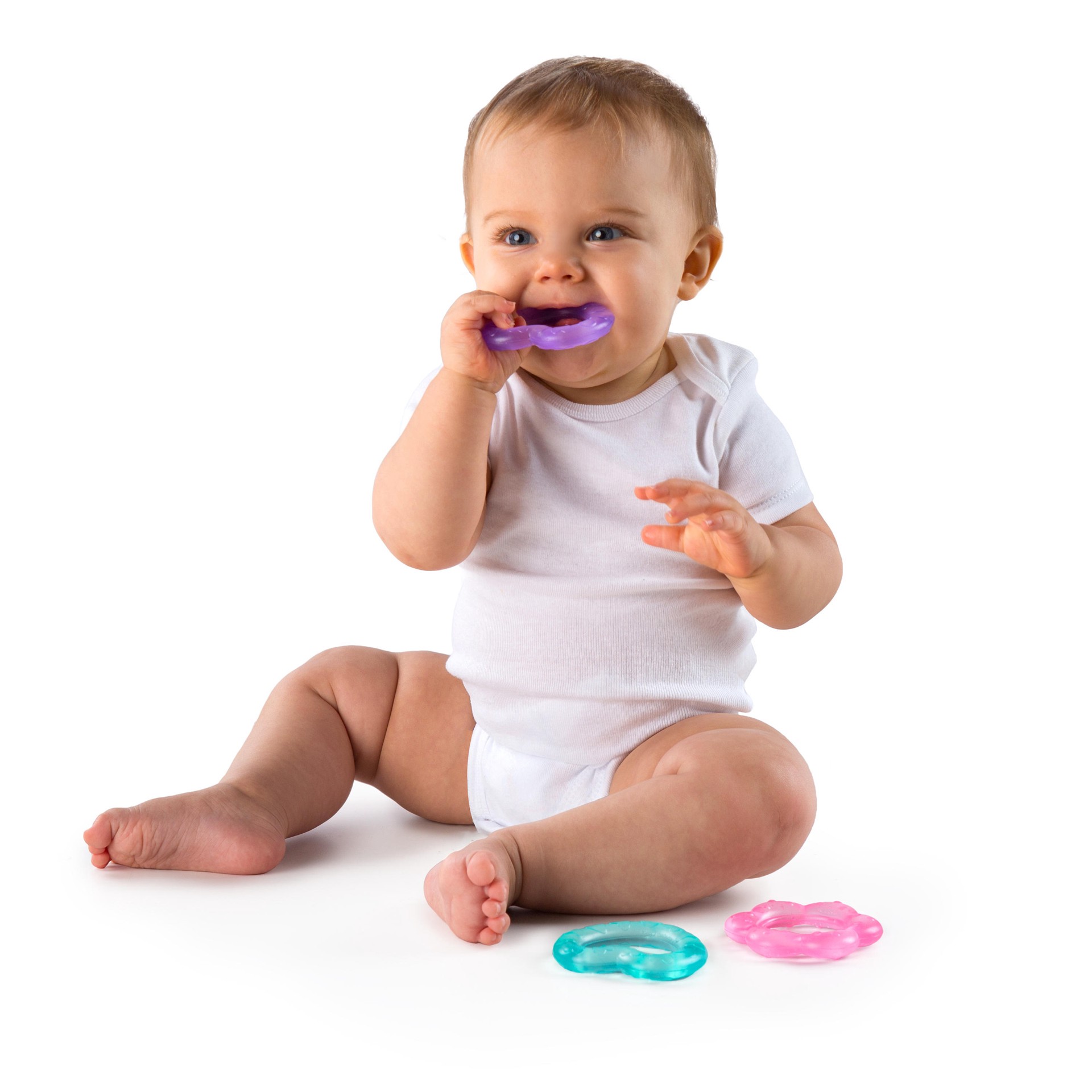 slide 3 of 3, Bright Starts Chill & Teethe Teething Toy, 3 ct