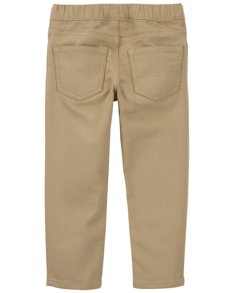 slide 3 of 3, Oshkosh Baby Knit-Like Denim Pants Khaki 18M, 1 ct