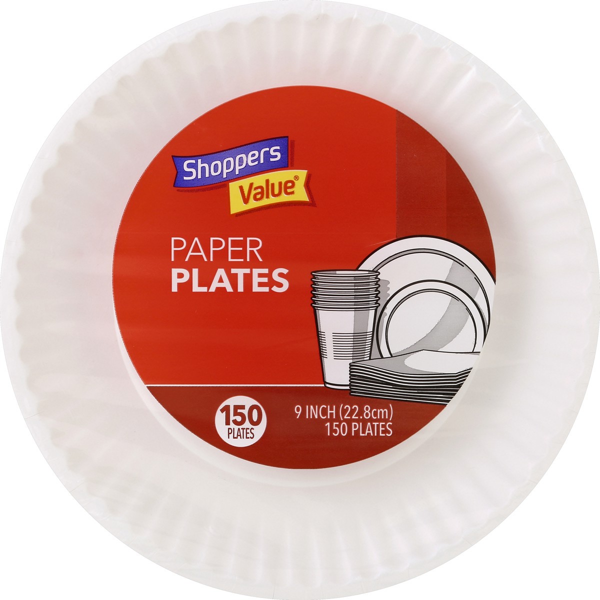slide 1 of 7, Shoppers Value 9 Inch Plates, 150 ct
