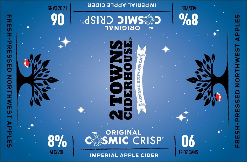slide 6 of 6, 2 Towns Ciderhouse Cosmic Crisp Imperial Cider, 6 ct; 12 fl oz