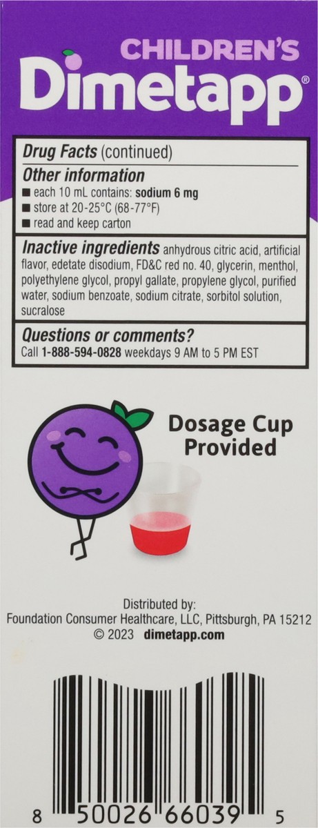 slide 3 of 13, Dimetapp Cold & Flu, Red Flavor, 6+ Yrs, Children's, Multi-Symptom, 4 fl oz