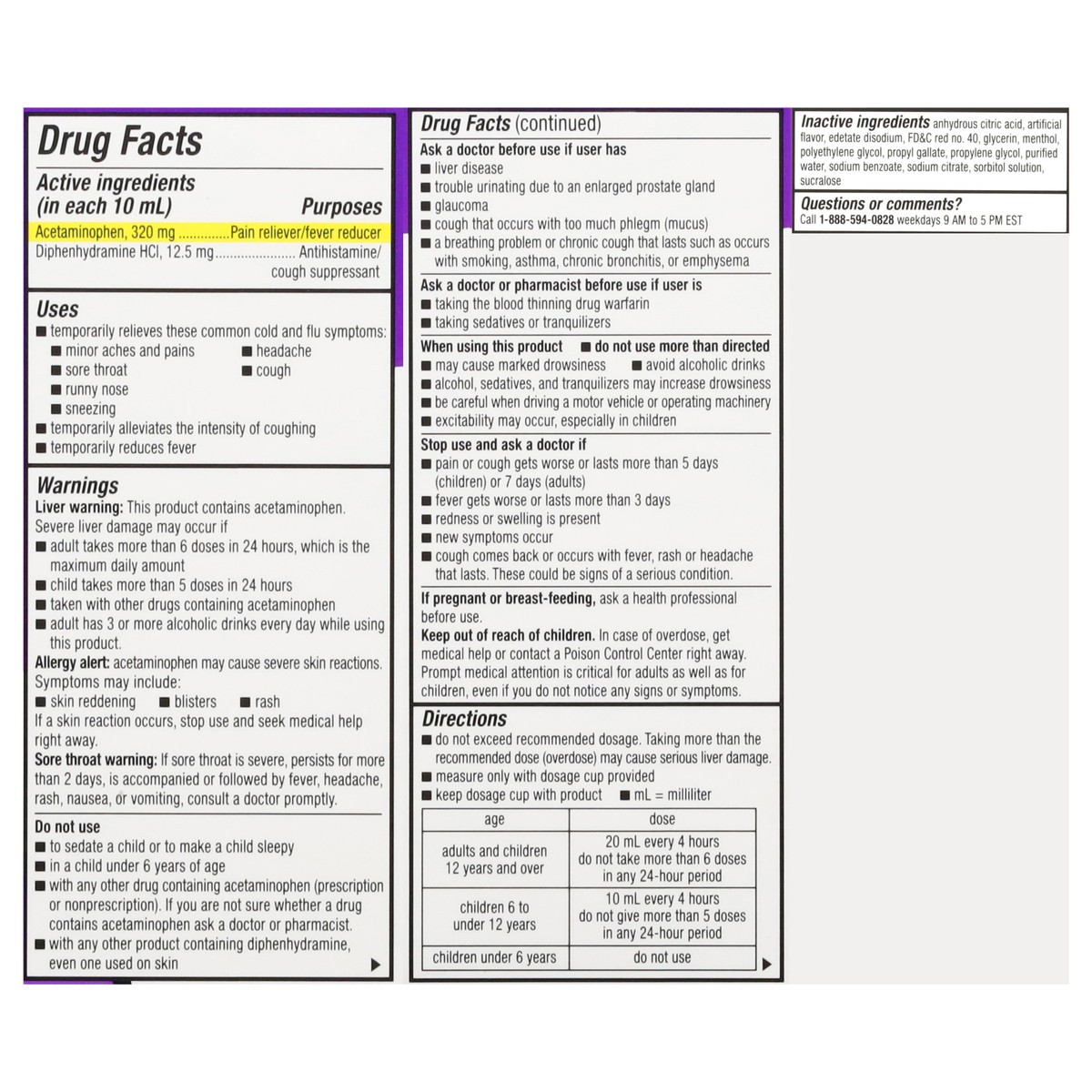 slide 9 of 13, Dimetapp Cold & Flu, Red Flavor, 6+ Yrs, Children's, Multi-Symptom, 4 fl oz