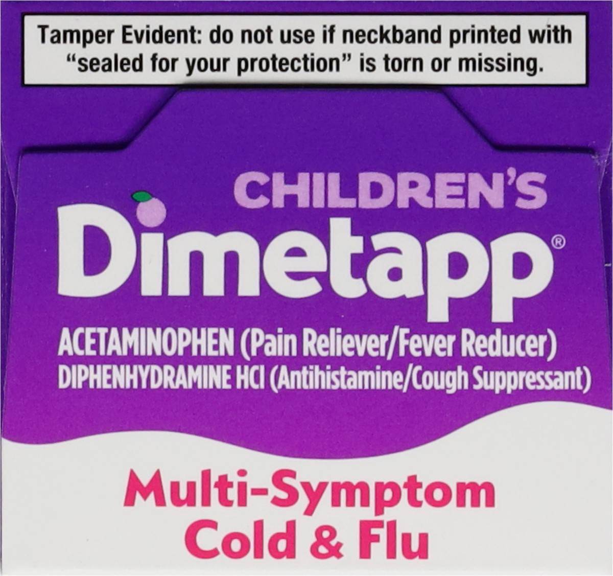 slide 7 of 13, Dimetapp Cold & Flu, Red Flavor, 6+ Yrs, Children's, Multi-Symptom, 4 fl oz