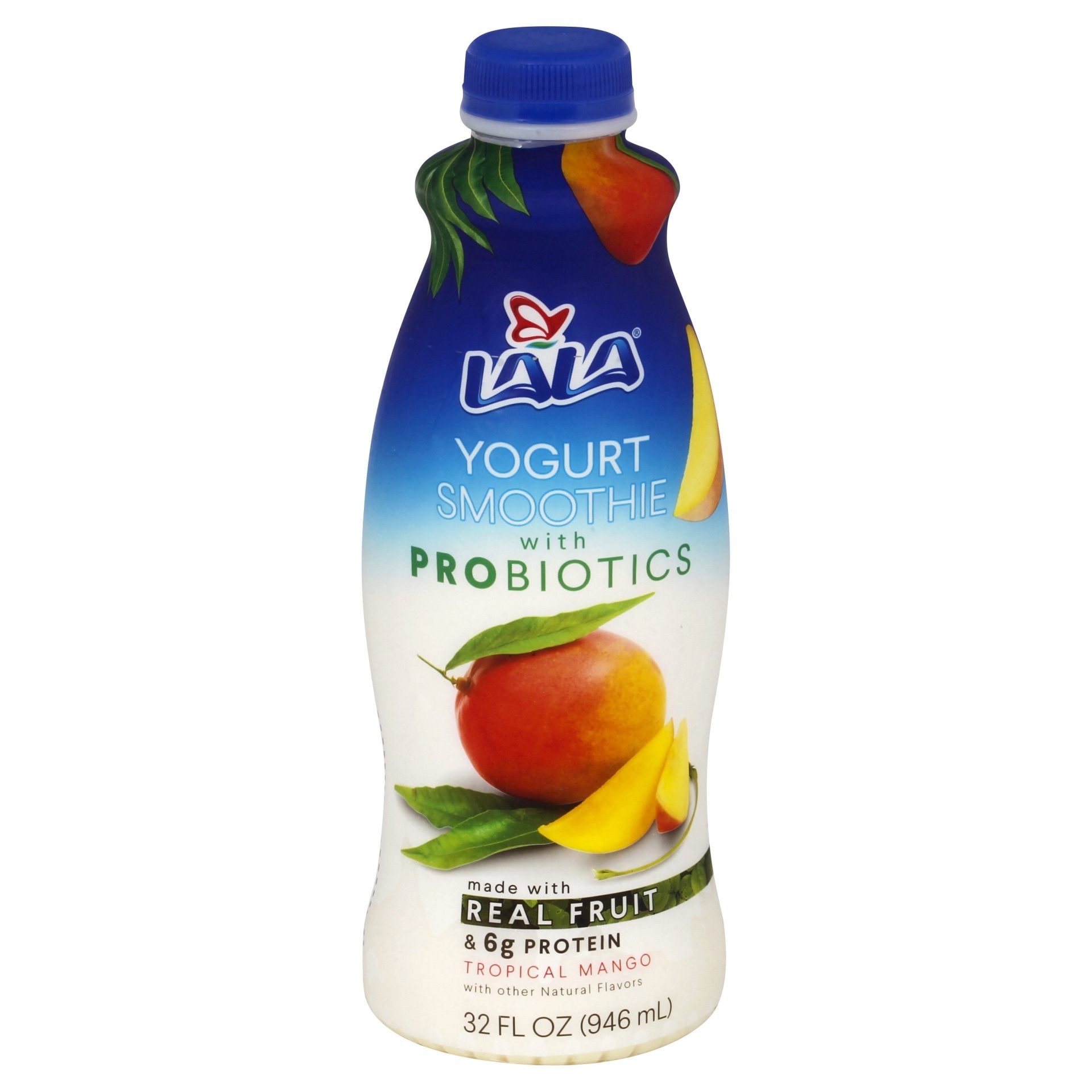 slide 1 of 1, LALA Peach Yogurt Smoothie, 32 fl oz