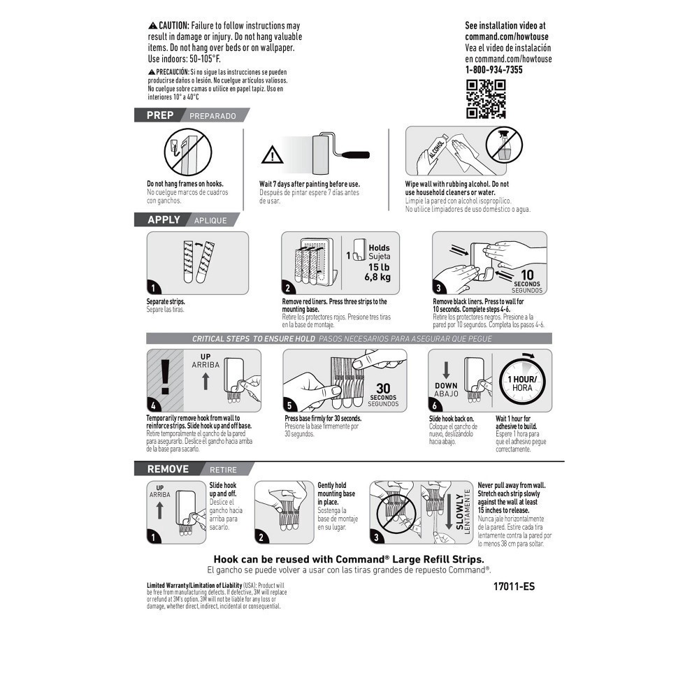 slide 6 of 10, Command Jumbo Double Hook, 1 ct