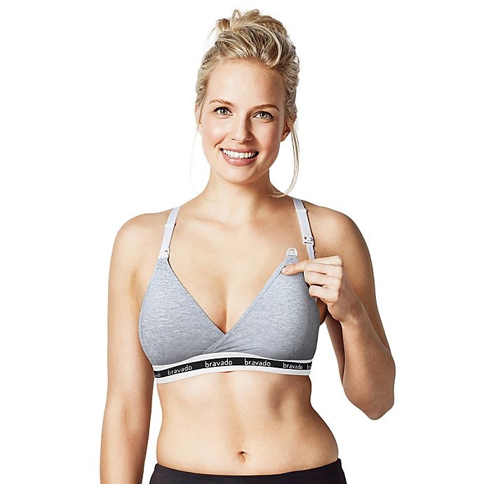 slide 1 of 5, Bravado Designs Medium Original Nursing Bra - Heather Grey, 1 ct