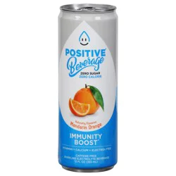 Positive Beverage Immunity Boost Sparkling Mandarin Orange Electrolyte Beverage - 12 ct; 12 oz