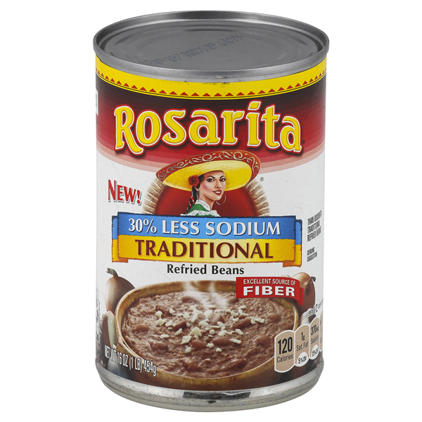 Rosarita 30 Lower Sodium Tradition Refried Beans 16 oz Shipt