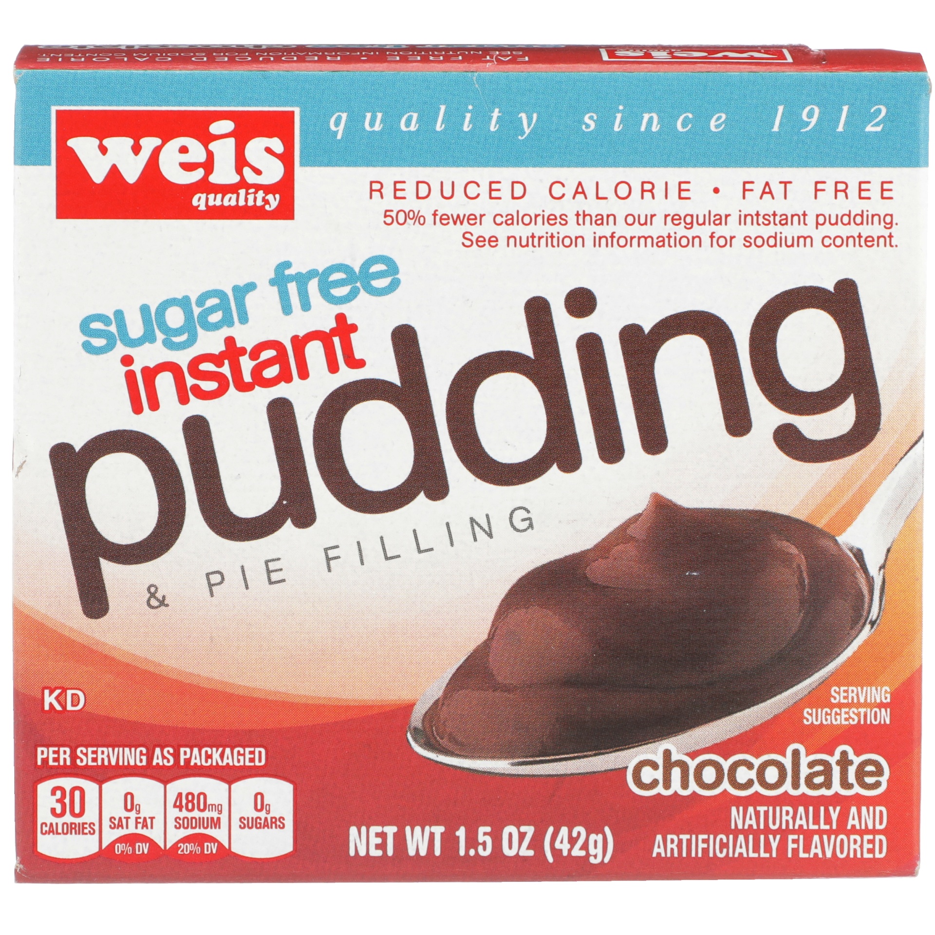 slide 1 of 6, Weis Quality Chocolate Flavored Sugar Free Instant Instant Pudding and Pie Filling, 1.5 oz