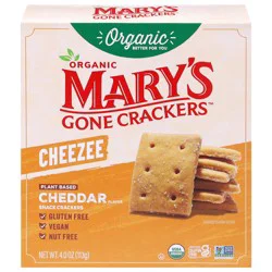 Mary's Gone Crackers Organic Cheezee Cheddar Flavor Snack Crackers 4.0 oz