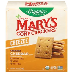 Mary's Gone Crackers Organic Cheezee Cheddar Flavor Snack Crackers 4.0 oz