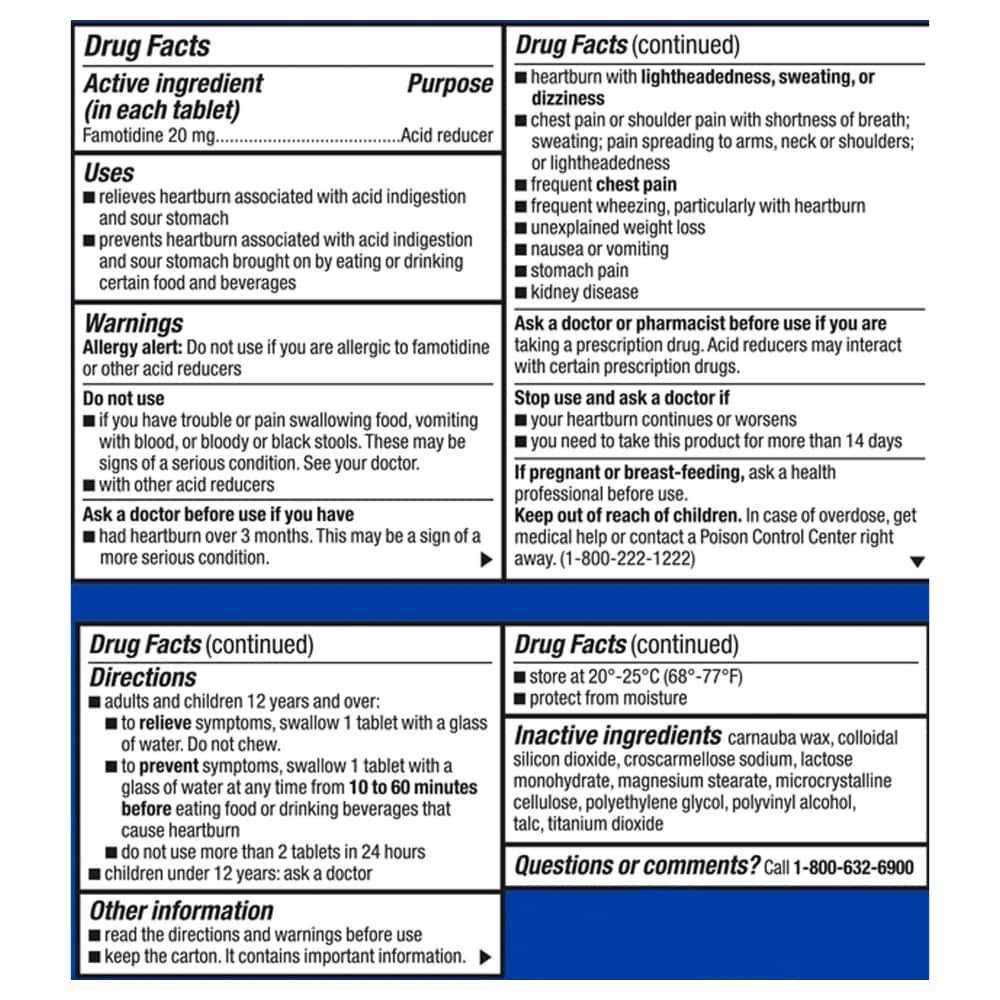 slide 2 of 3, Kroger® Maximum Strength Heartburn Prevention Famotidine Tablets 20mg, 50 ct