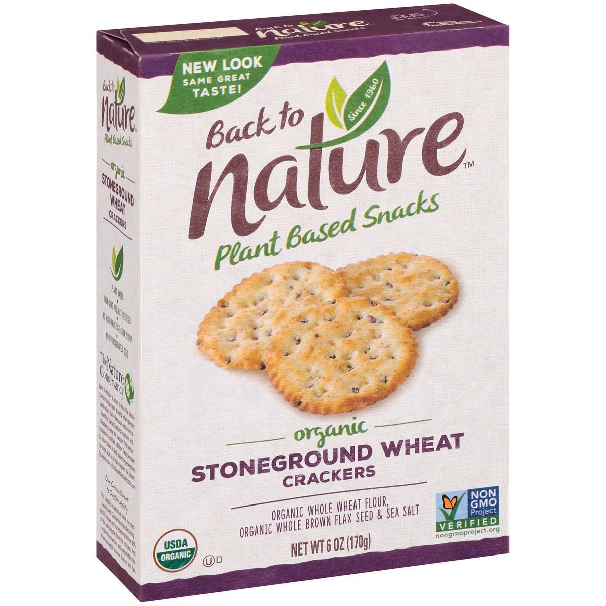 slide 2 of 9, Back to Nature Crackers, 6 oz