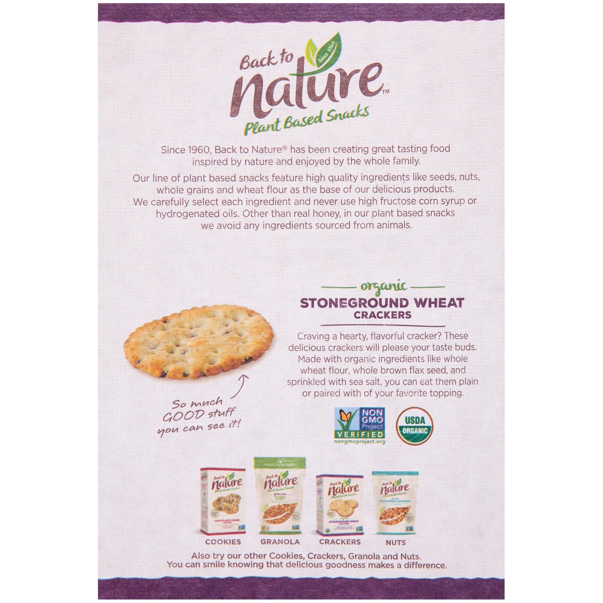 slide 5 of 9, Back to Nature Crackers, 6 oz