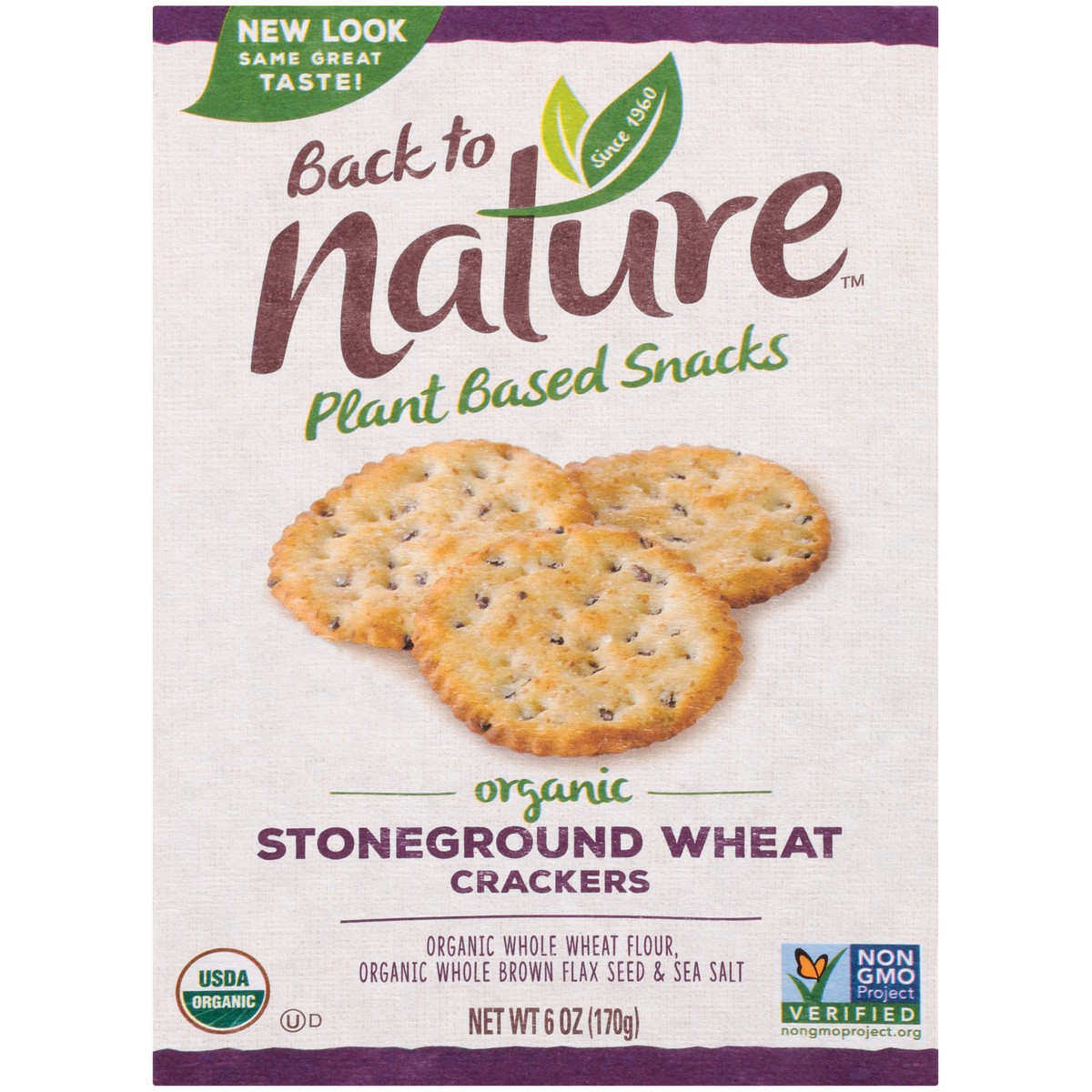 slide 6 of 9, Back to Nature Crackers, 6 oz