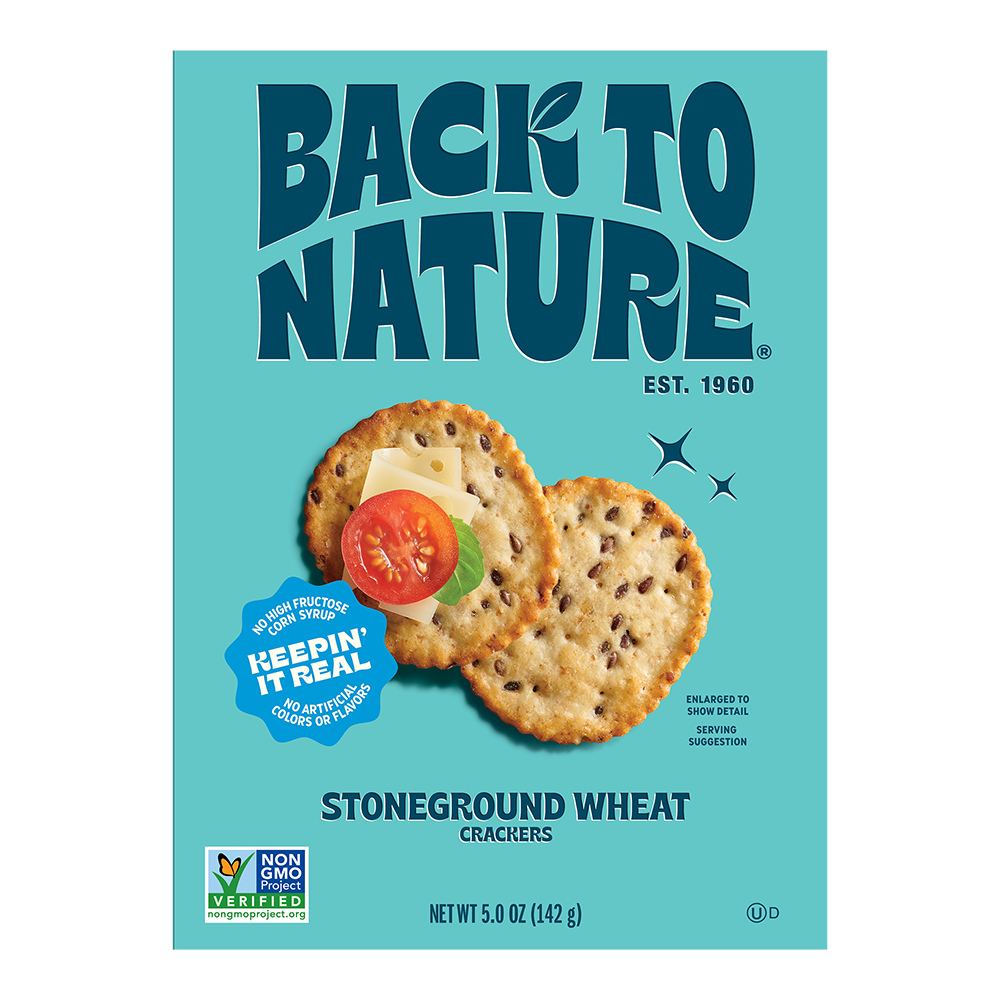 slide 1 of 9, Back to Nature Organic Stoneground Wheat Crackers, 6 oz