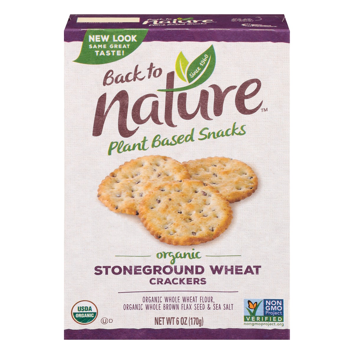 slide 1 of 9, Back to Nature Crackers, 6 oz