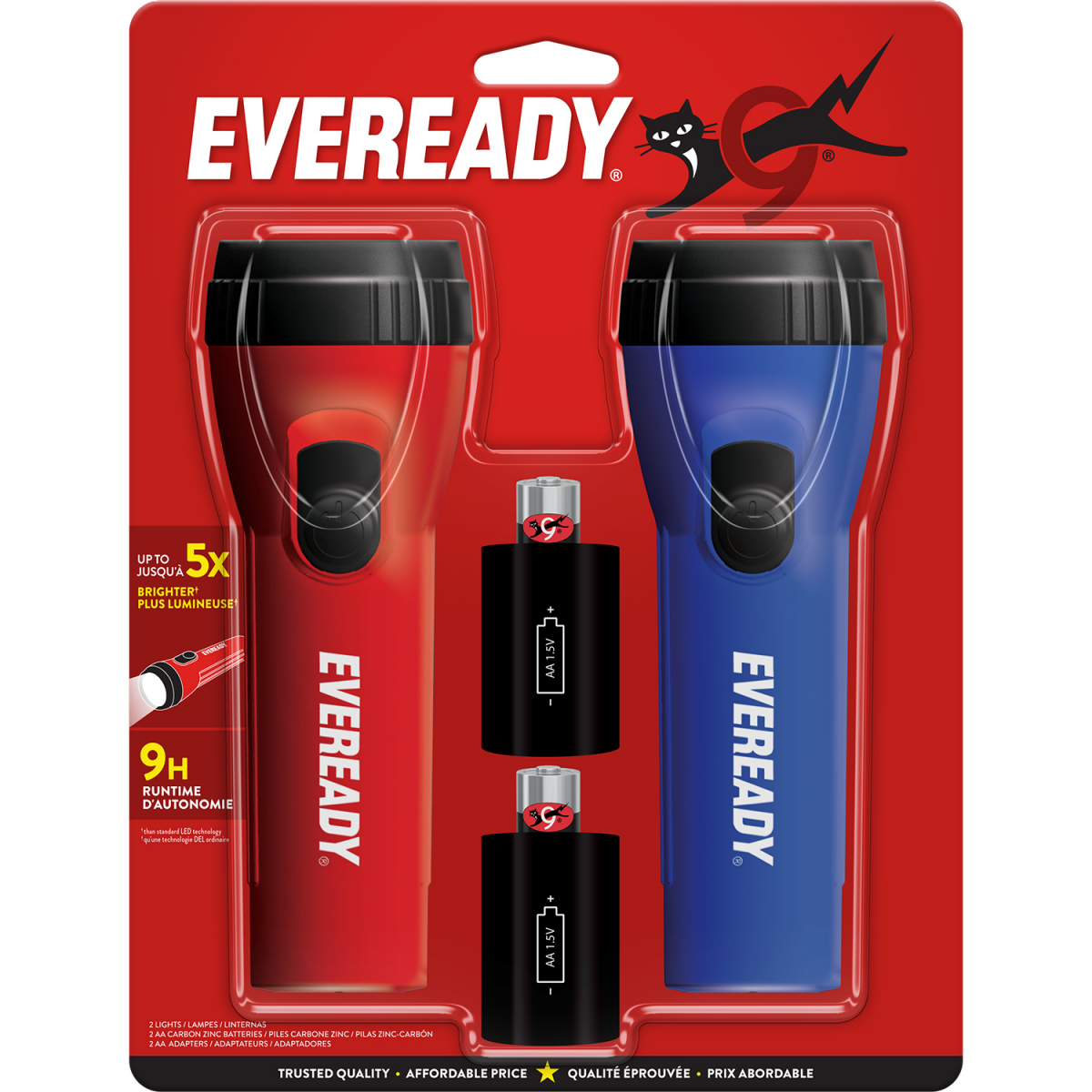 slide 1 of 5, Energizer Eveready 2pk Flashlight, 2 ct