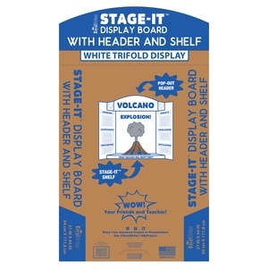 slide 1 of 1, Royal Brites Stage-It Display Board With Crown Header And Shelf, White, 37''X44'', 1 ct