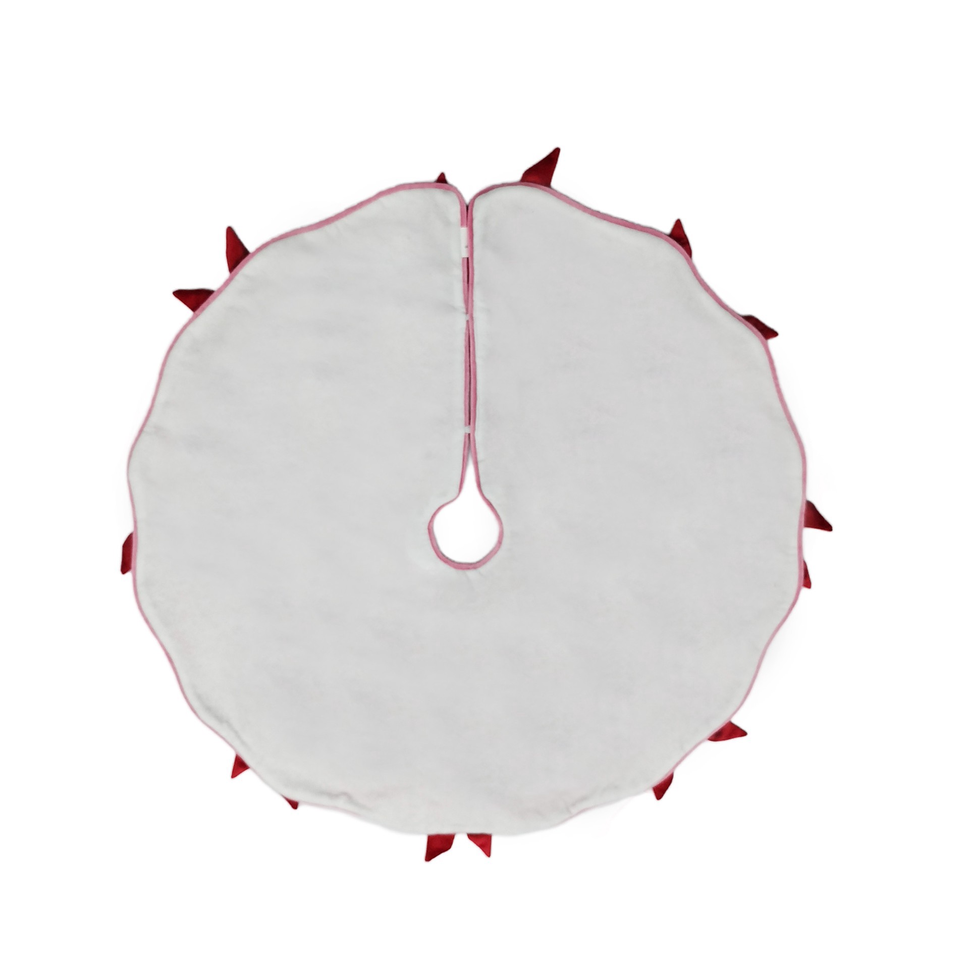 slide 2 of 2, 30" Pink With Red Bows Mini Tree Skirt By Ashland, 30 in