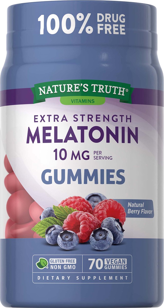 slide 3 of 5, Nature's Truth Melatonin Gummies Berry Flavor, 70 ct; 10 mg