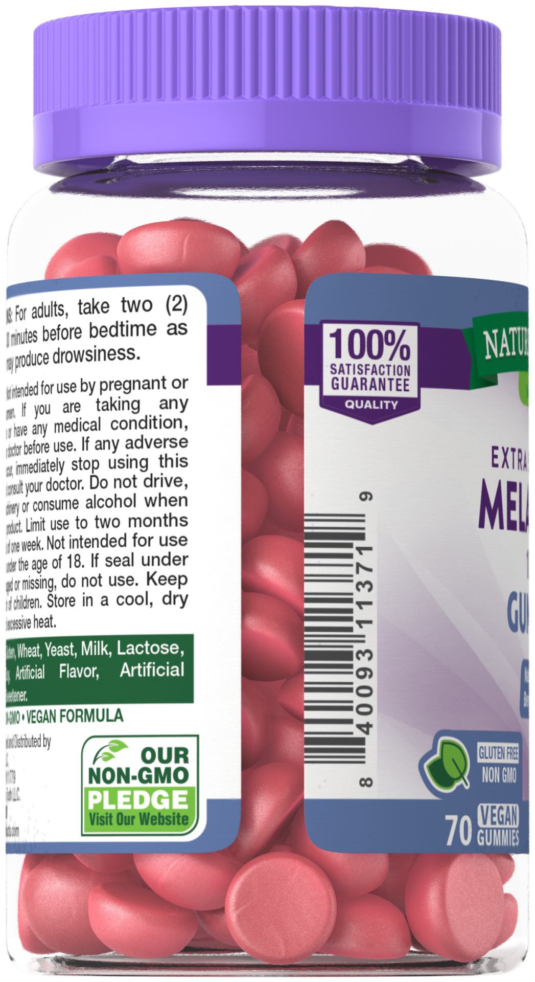 slide 4 of 4, Nature's Truth Nature’s Truth Extra Strength Melatonin Natural Berry Flavor Gummies, 70 ct; 10 mg