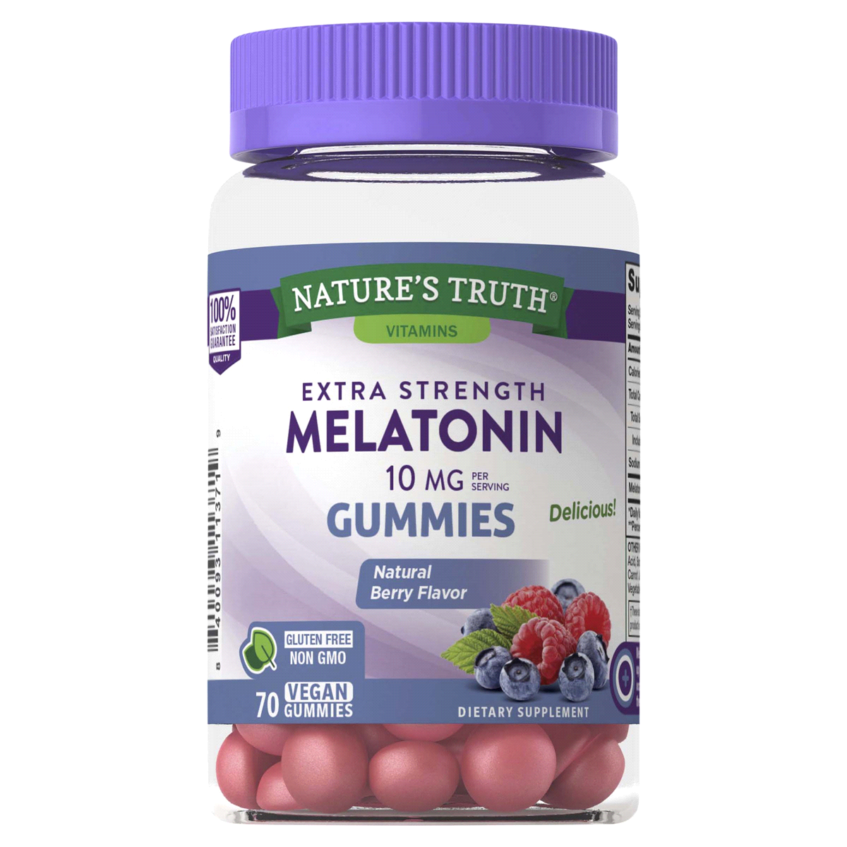 slide 1 of 5, Nature's Truth Melatonin Gummies Berry Flavor, 70 ct; 10 mg