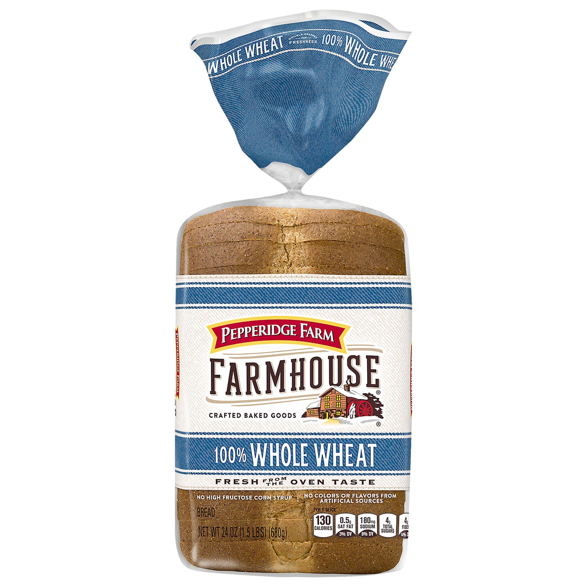 slide 1 of 8, Pepperidge Farm Farmhouse 100% Whole Wheat Bread, 24 oz
