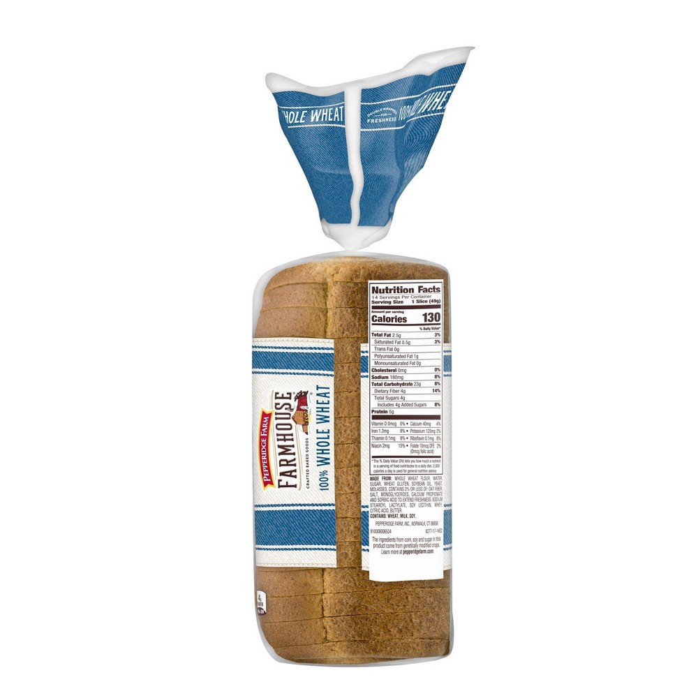 slide 9 of 16, Pepperidge Farm 100% Whole Wheat Bread, 24 oz
