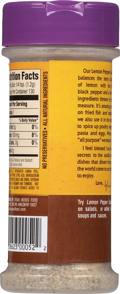 slide 7 of 11, Sylvia's Restaurant Lemon Pepper Seasoning 5.5 oz, 5.5 oz