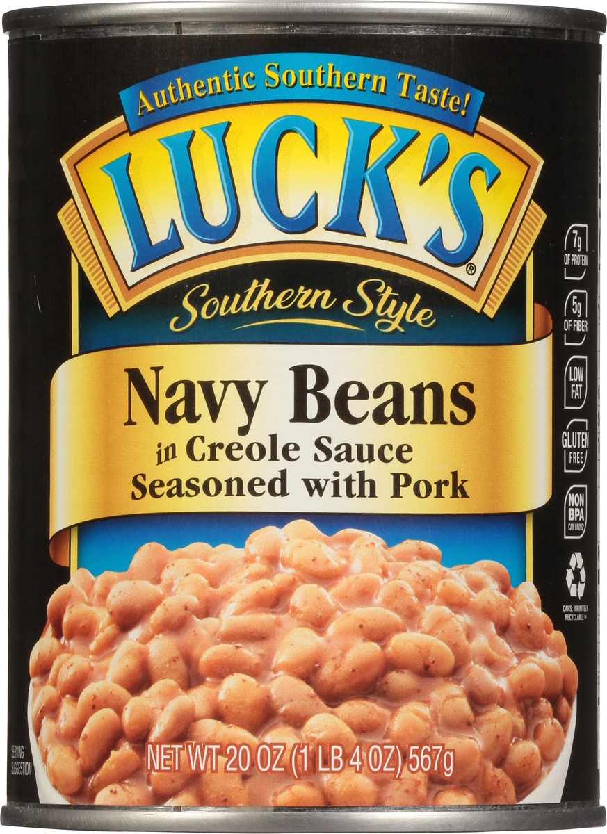 slide 8 of 9, Luck's Southern Style Navy Beans in Creole Sauce Seasoned with Pork 20 oz, 20 oz