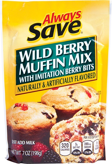 slide 1 of 1, Always Save Mixed Berry Muffin Mix, 7 oz