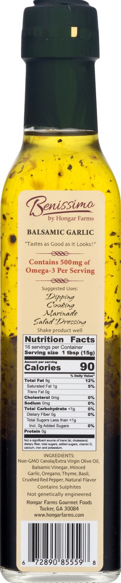 slide 5 of 9, Benissimo Balsamic Garlic Oil, 8.1 fl o