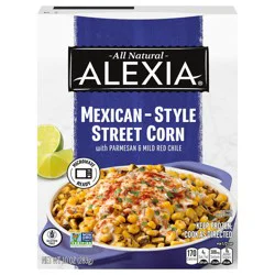 Alexia Mexican-Style Street Corn with Parmesan and Mild Red Chile, Frozen Corn Side, 10 oz.