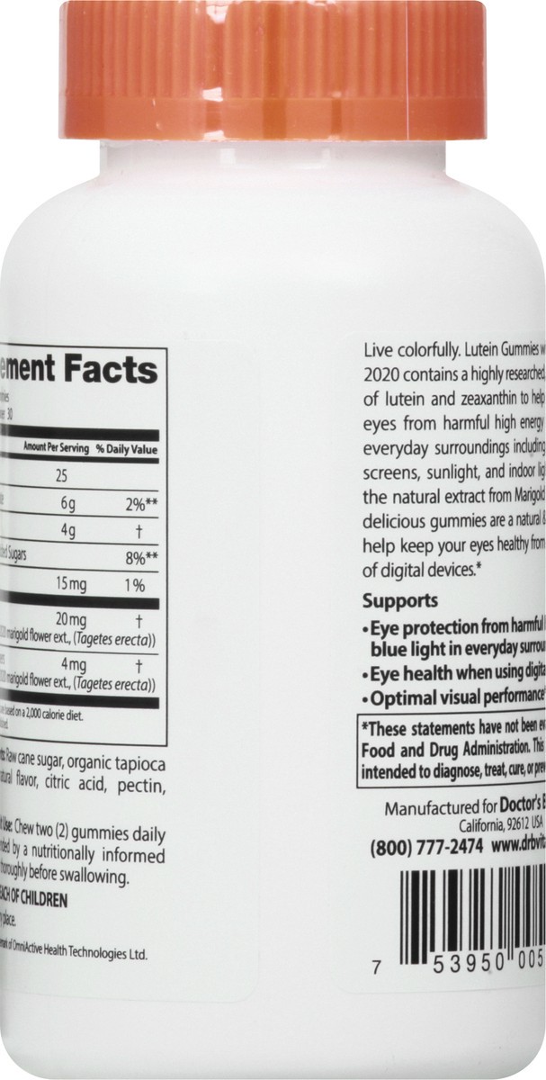 slide 4 of 11, Doctor's Best Lutemax 2020 Gummies Mango Madness Lutein & Zeaxanthin 60 ea, 60 ct