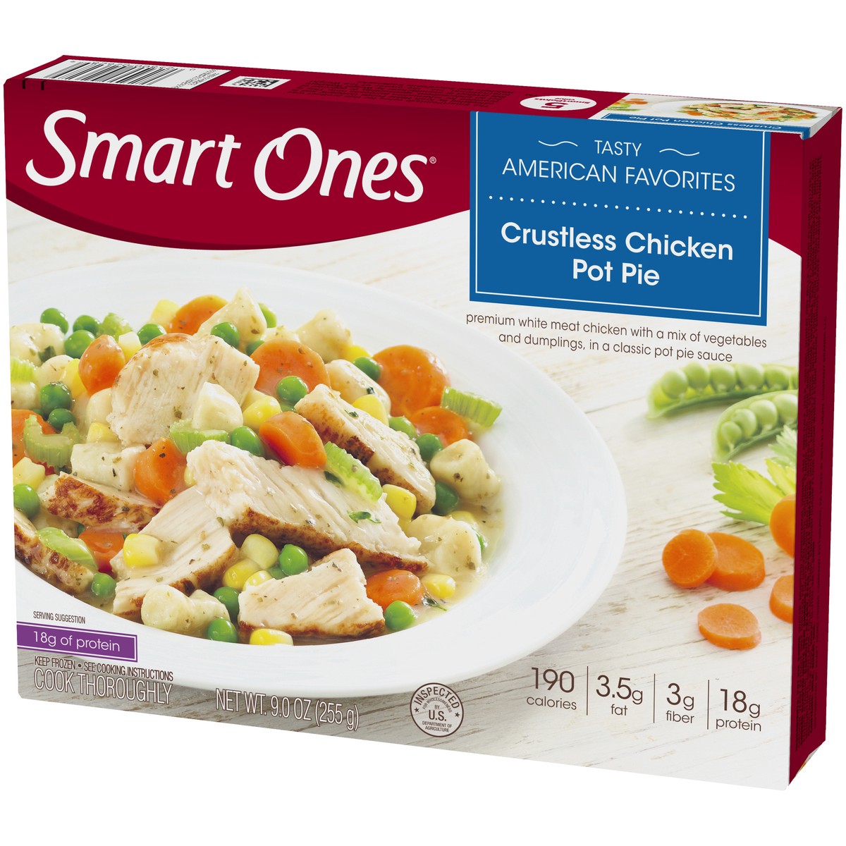 slide 9 of 9, Smart Ones Crustless Chicken Pot Pie Frozen Meal, 9 oz Box, 9 oz