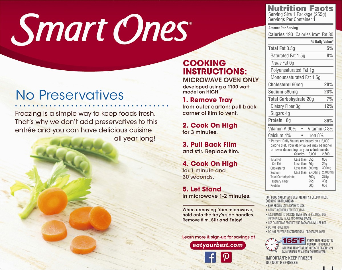 slide 3 of 9, Smart Ones Crustless Chicken Pot Pie Frozen Meal, 9 oz Box, 9 oz