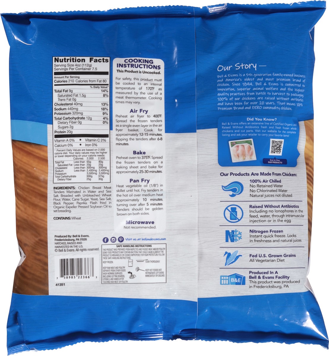 slide 7 of 12, Bell & Evans Uncooked Breaded Chicken Breast Tenders, 30 oz