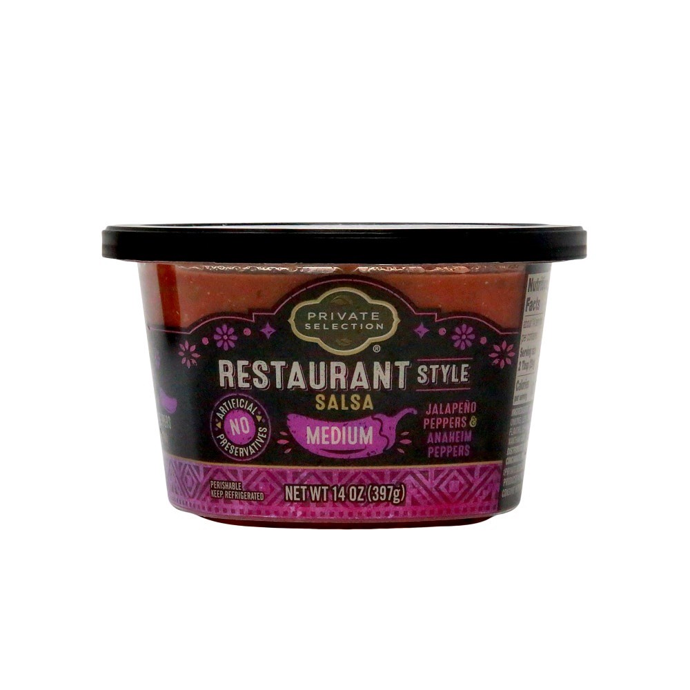 slide 1 of 3, Private Selection Medium Restaurant Style Salsa, 14 oz