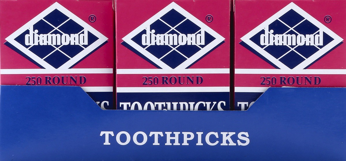 slide 2 of 2, Diamond Round Toothpicks, 250 ct