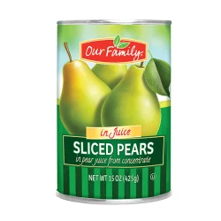 Our Family Sliced Bartlett Pears In Pear Juice
