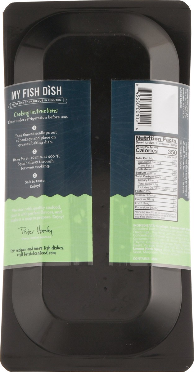 slide 4 of 13, Bristol My Fish Dish Lemon & Herb Butter Bay Scallops 7 oz, 7 oz