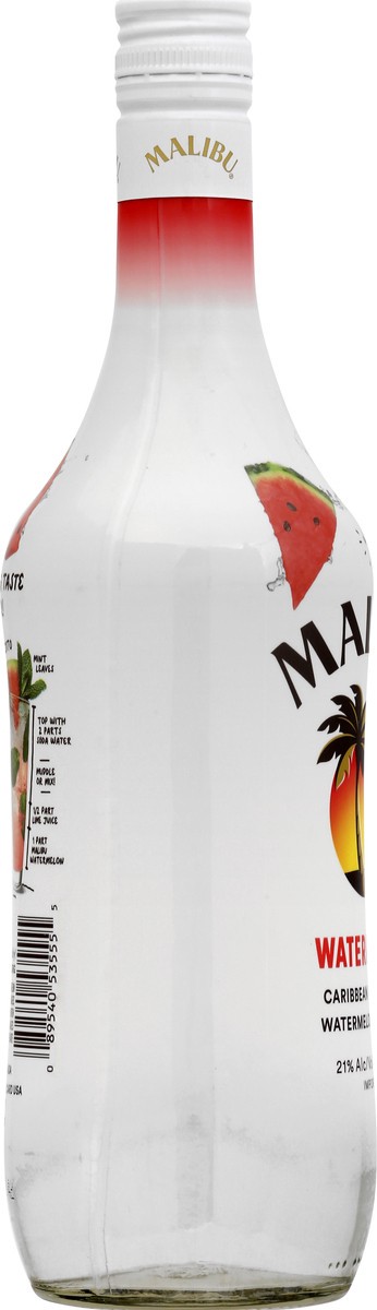 slide 2 of 6, Malibu Flavored Caribbean Rum with Watermelon Liqueur 750mL Bottle, 750 ml