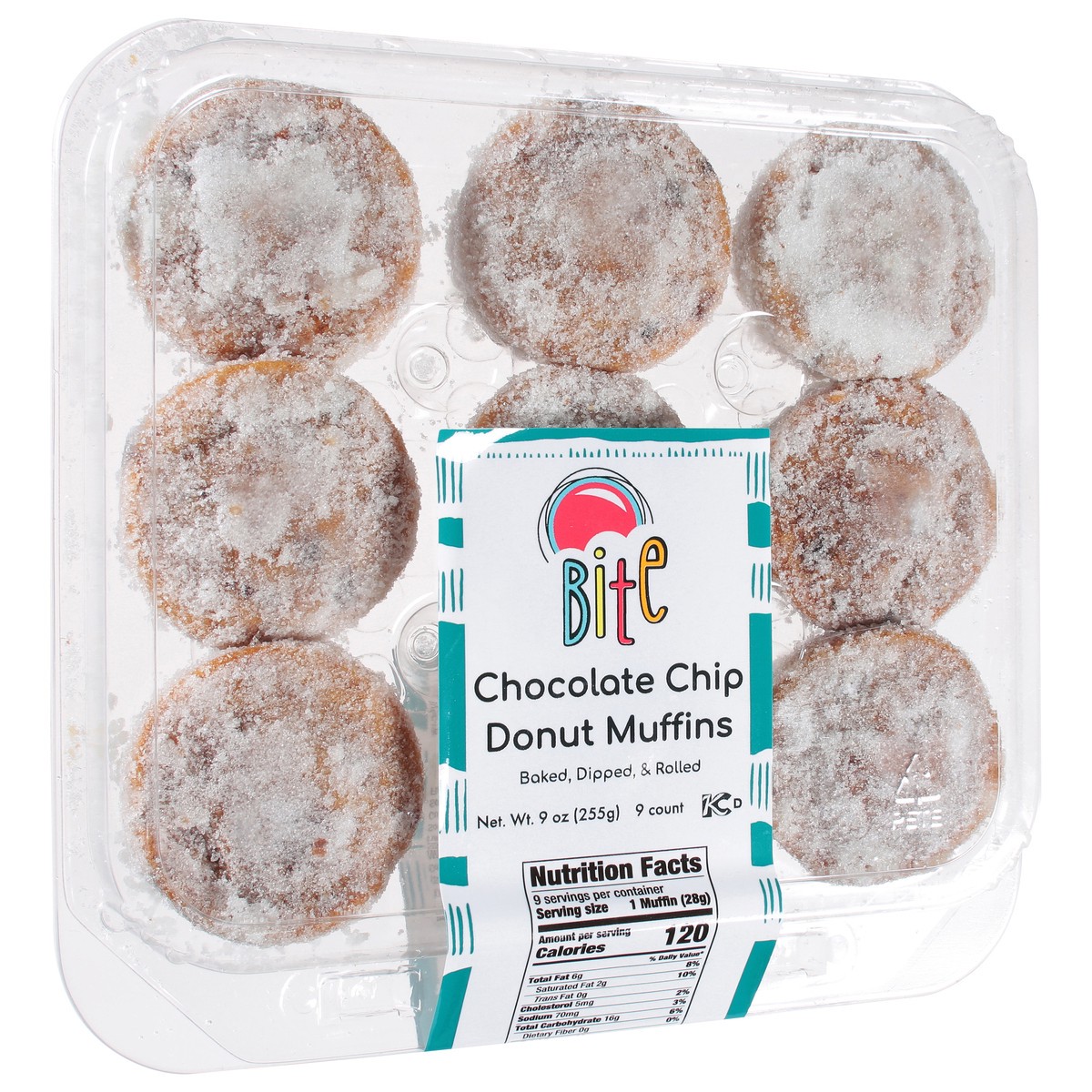 slide 4 of 9, Bite Chocolate Chip Donuts Muffins 9 ea, 9 ct