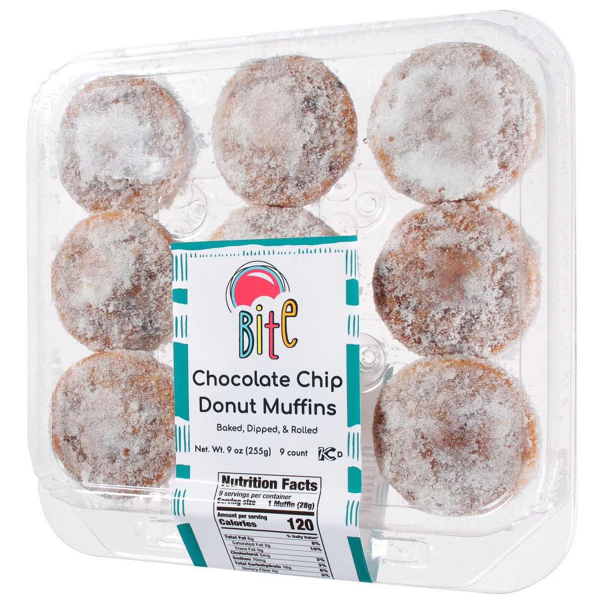 slide 6 of 9, Bite Chocolate Chip Donuts Muffins 9 ea, 9 ct