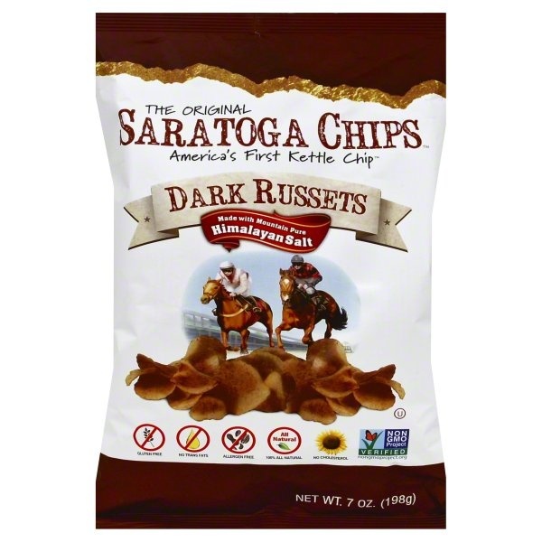 slide 1 of 1, Saratoga Chips Kettle Chips, Dark Russets, 7 oz