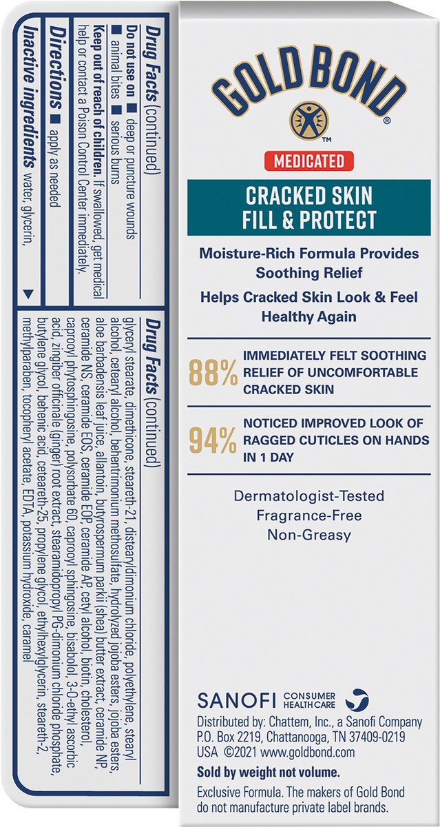 slide 8 of 8, Gold Bond Cracked Skin Relief Fill & Protect Cream (0.75 Oz), 0.75 oz