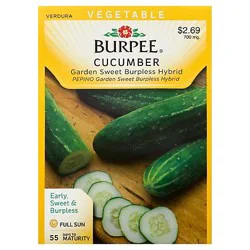 Burpee Cucumber Sweet Burpless Hybrid - EA