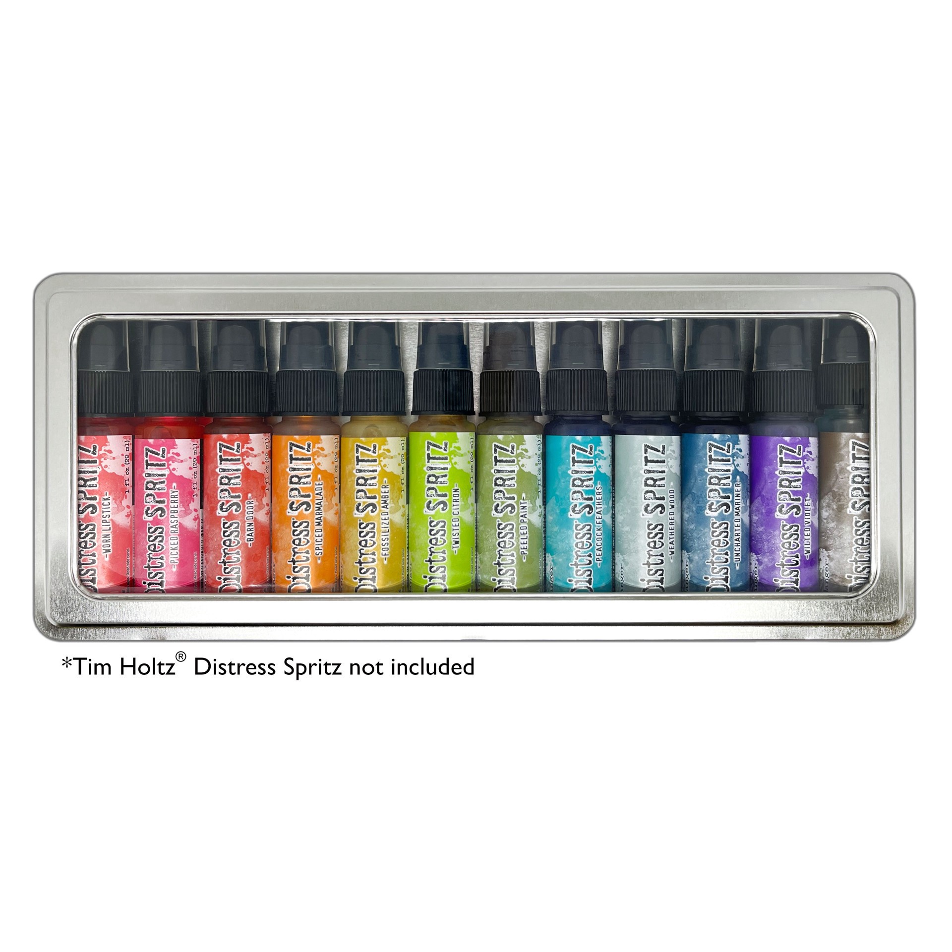 slide 3 of 3, Tim Holtz Distress Spritz Storage Tin, 12.64 in x 5.1 in x 1.25 in